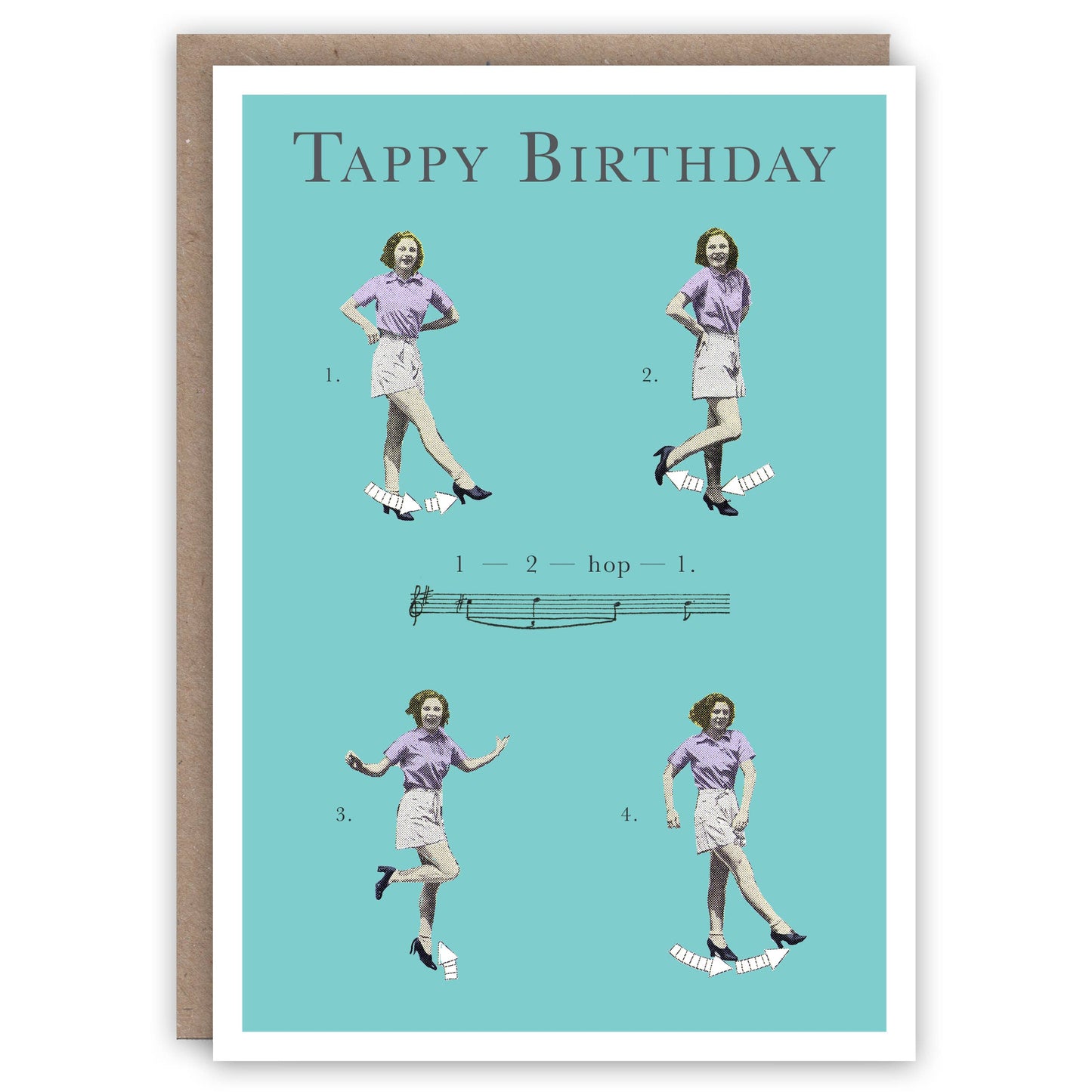 Triple Time Step birthday card